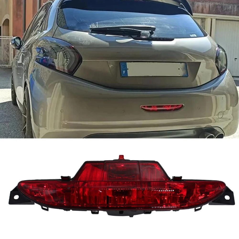 

Car Rear Bumper Fog Light 9674308980 Rear Red Fog Lamp Rear Bumper Tail Light Replacement for Peugeot 208 Hatchback 12-20