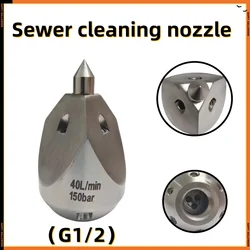 1/2 Internal Thread Sewer Cleaning Nozzle, Sludge Pipe Flushing Nozzle, Dredging Truck, Flow Rate Of 40L/70L