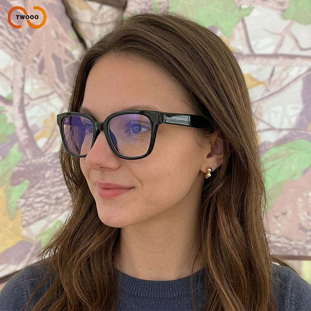 Women's Fashion Square PC Frame Anti-Blue Light Glasses Multi-color for Computer Office Daily Wear Eye Protection