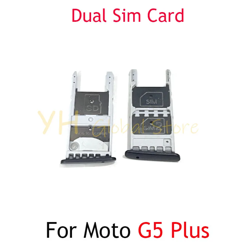 Voor Motorola Moto G5 G6 Plus Sim Kaart Sleuf Lade Houder Sim Kaart Reparatie Onderdelen