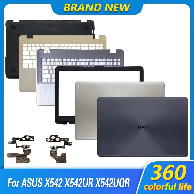 LCD Mới Nắp Lưng Nắp Trước/Dưới Dành Cho ASUS X542 X542UR X542UQR X542UN X542UQ Laptop Phía Sau Đầu ốp Lưng/Đen/Trắng/Đỏ