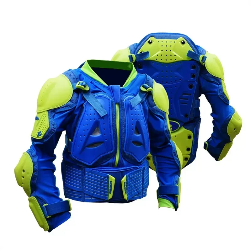 Kids Motorcycle Body Armor Chest Back Protector Hard Shell Breathable Off Road BMX Riding Gear Youth Protective Vest Safety
