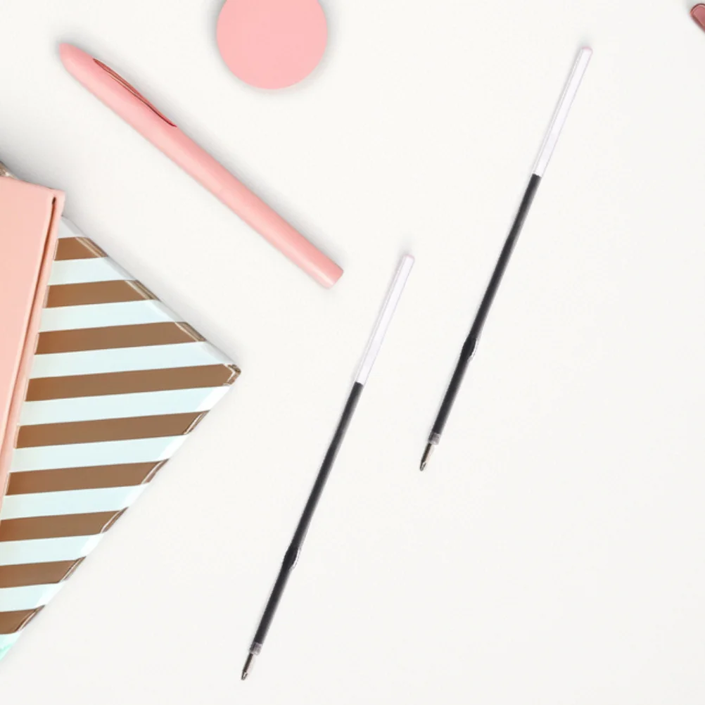 

200Pcs Black Ink Ballpoint Pen Refills 0.7mm Fine Tip Smooth Writing Replacement Refills for Office Supplies Quick Drying