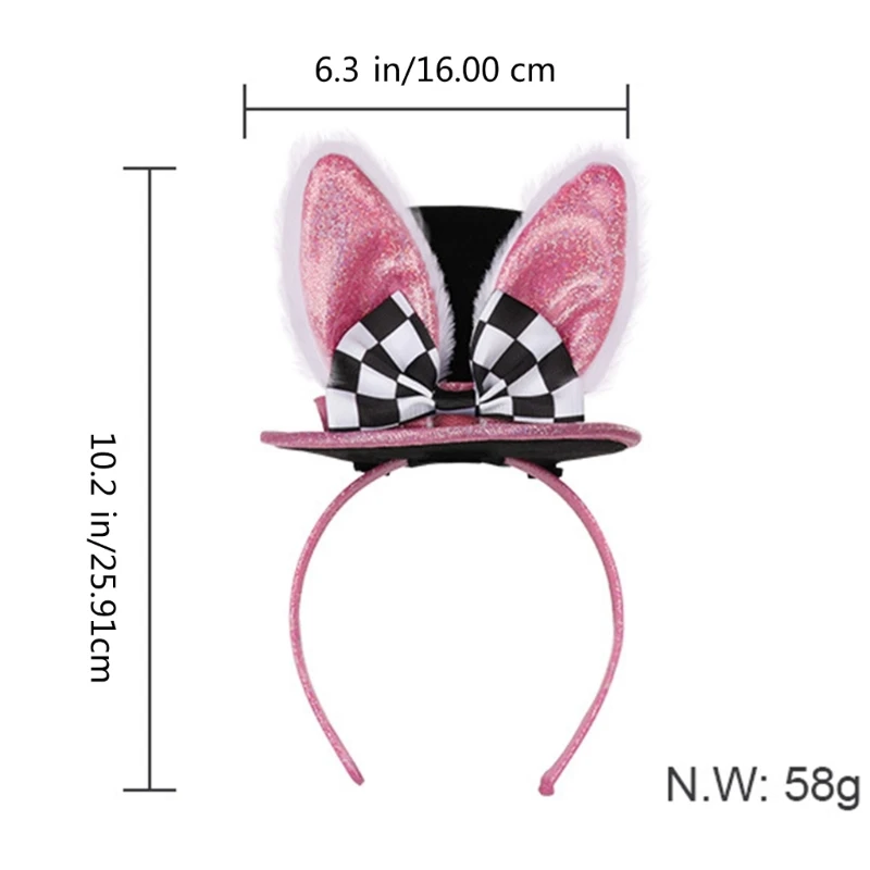 Y1UB عيد الفصح الأرنب عقال لتقوم بها بنفسك قبعة عيد الفصح طفل أرنب عقال لتقوم بها بنفسك عصابات عيد الفصح
