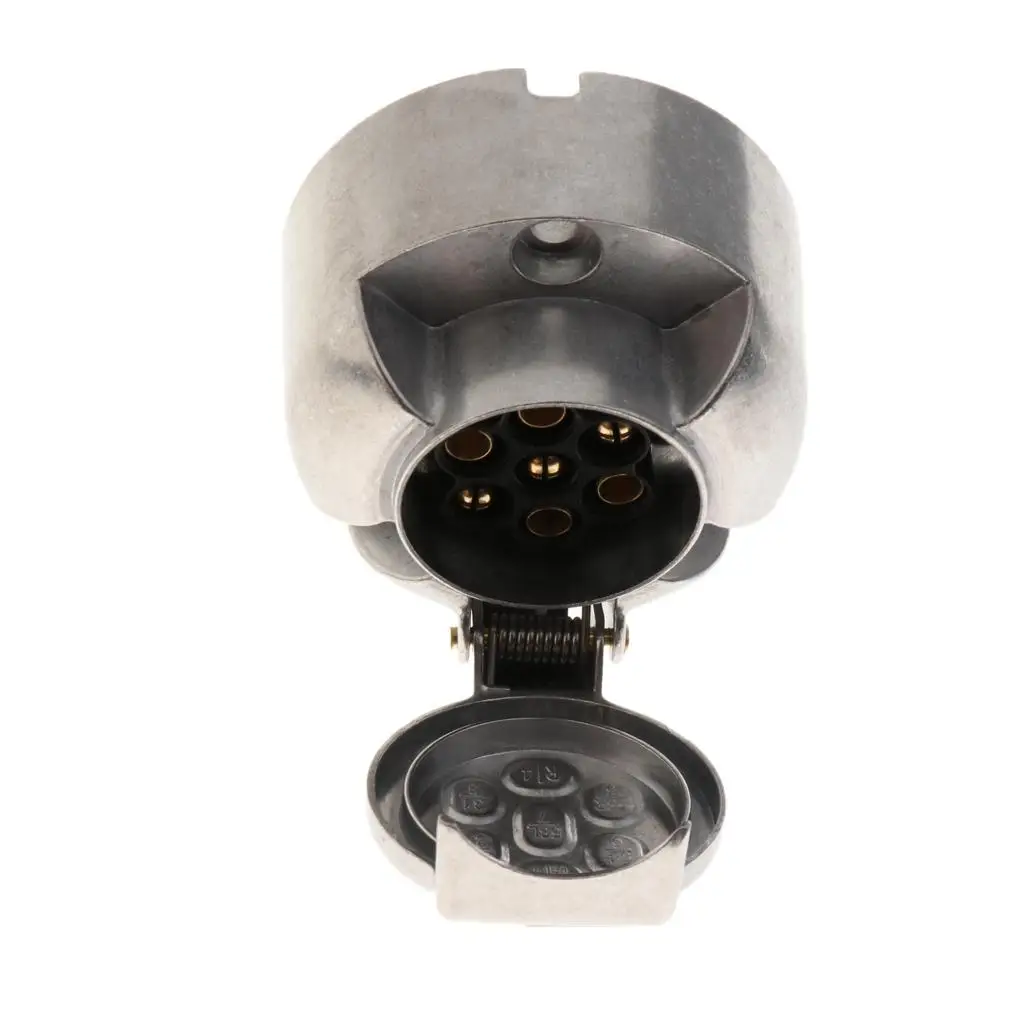 

Universal 7 Pin Trailer Plug Socket Holder Set Waterproof Socket Adapter for Caravan Boat Truck Light Connection