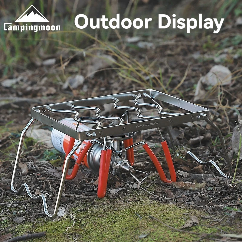 

CAMPINGMOON MS-1012 Складная средняя подставка для плиты с регулируемой высотой, из нержавеющей стали, портативный складной гриль-сетка