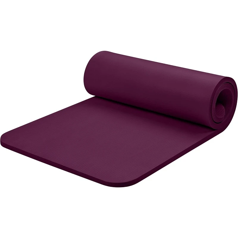 

Solana Yoga Mat 1" Thick w/Nylon Strap for Men & Women - Non Slip Mat for Home Yoga, Pilates, Stretching