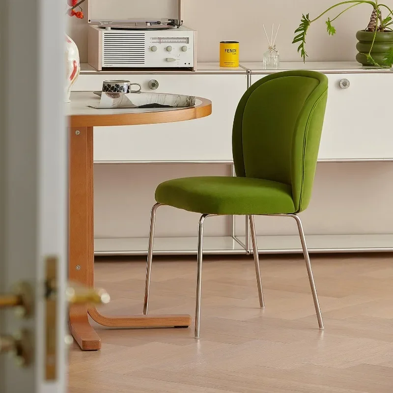 Nordic, light luxury makeup chair, dressing chair, home restaurant Italian style, modern simple flannel backrest