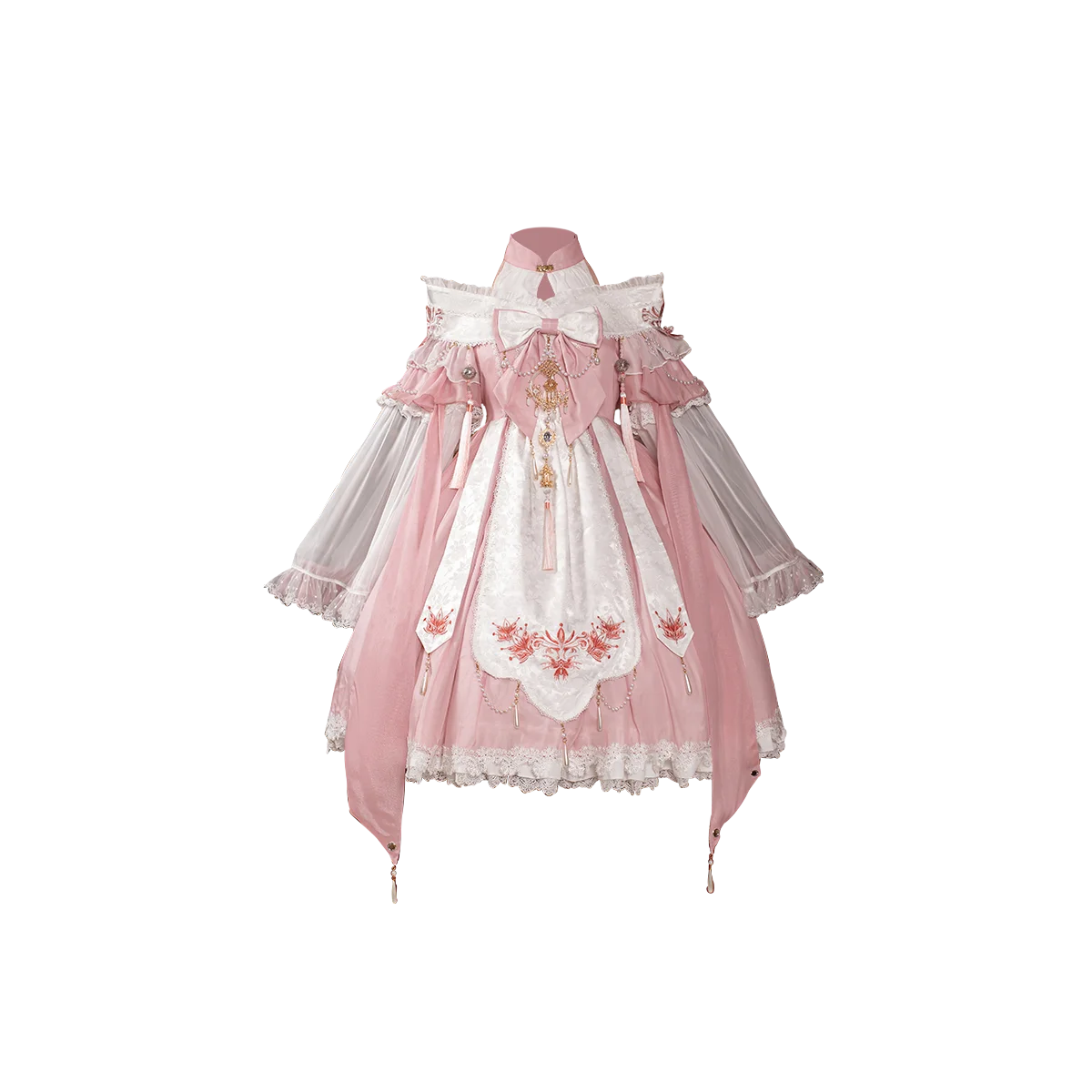 

Chinese gauze dress lolita solid color retro girls party wear dresses other costumes