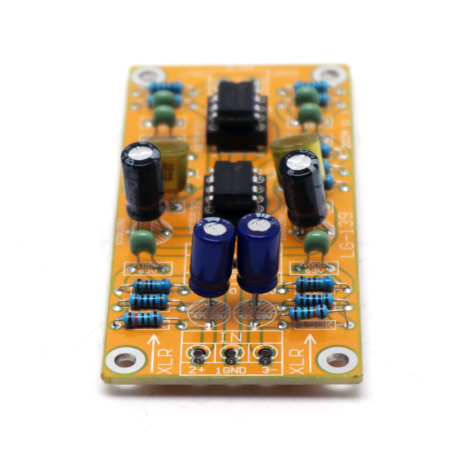 Balanced XLR to Unbalanced Single-ended RCA Preamplifier NE5532 Dual OP AMP Circuit Preamp Board Low Distortion for AD826 AD827