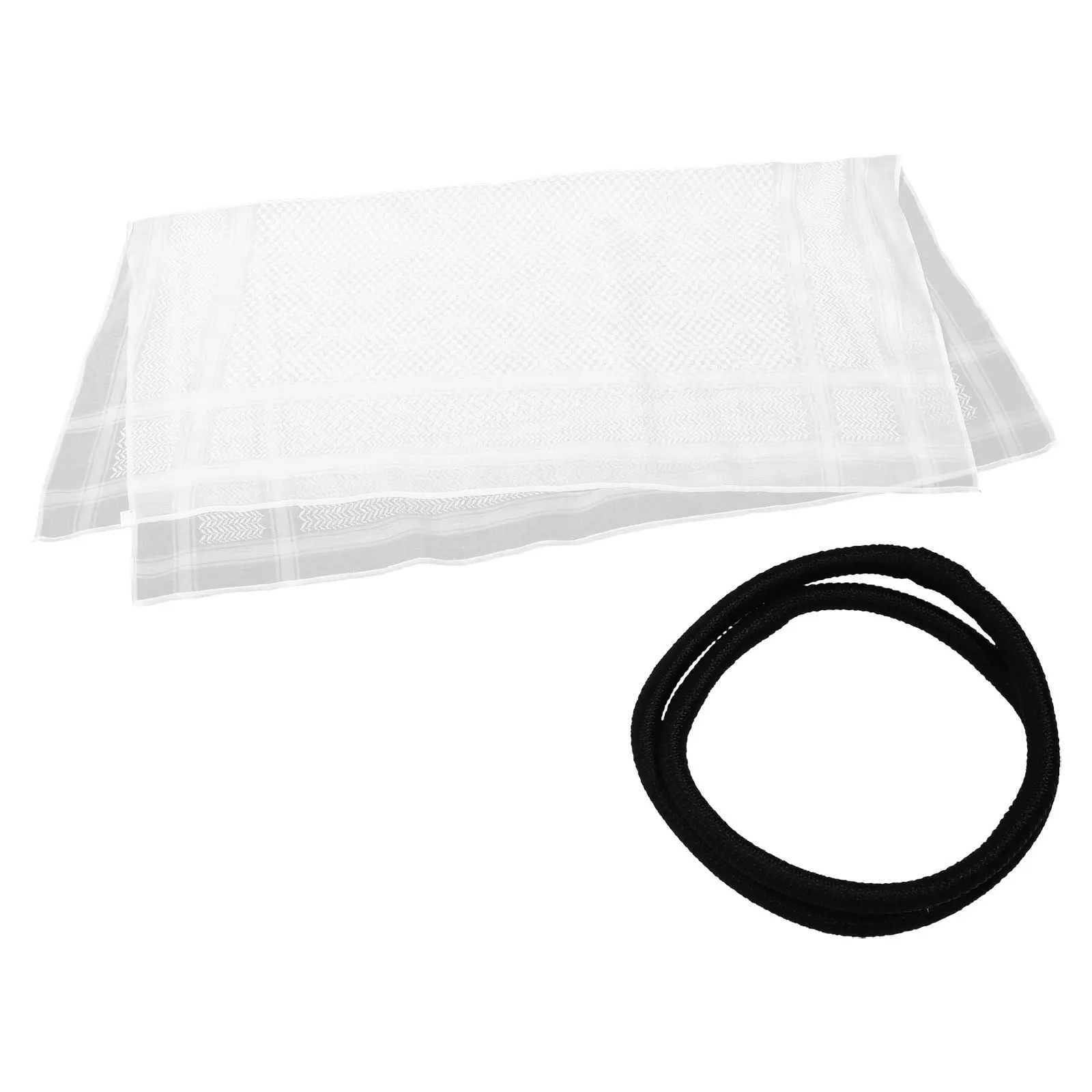 1セットアラビア男性用ヘッドバンドとデザートスカーフセット、ムスリムヘッドラップターバン、文化イベント、アウトドア旅行、スポーツ、日よけ、風よけに