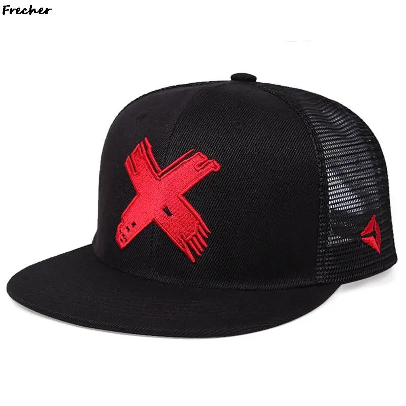 Street Hip Hop Baseball Cap Cool Fashion Trucker Caps Mesh Patchwork Peaked Hat Dancing Snapback Hats Flat Visors Casquette