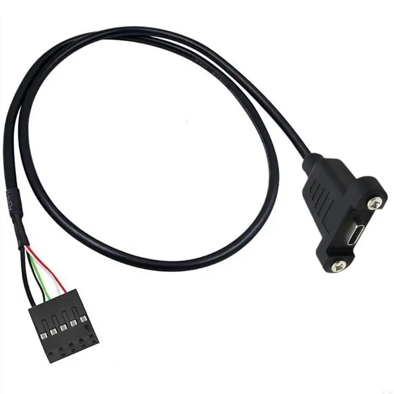Type C Front Port Header Cable, 20CM Female Port to 9-Pin USB Header for Internal Front Port Conversion Wire K1KF