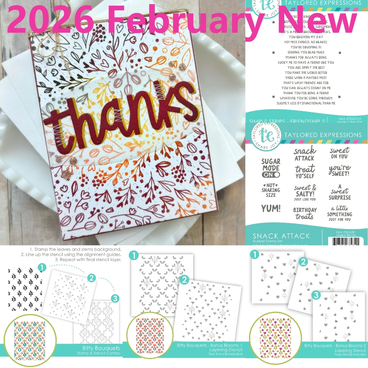 

Bitty Bouquets - Bonus Blooms 1 Layering 2026 NEW Cutting Dies Scrapbook Diary Decoration Stencil Embossing Template DIY