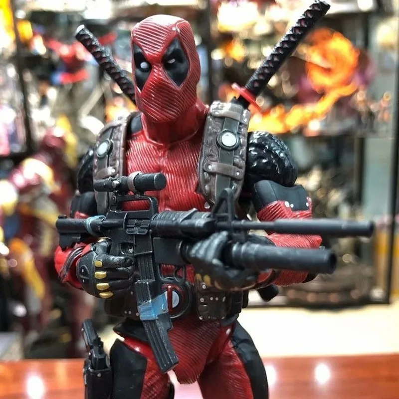 NECA X-Men Deadpool Action Figure In Stock Super Hero Deadpool الشكل في نهاية المطاف تحصيل نموذج اللعب دمية الأولاد هدية عيد ميلاد