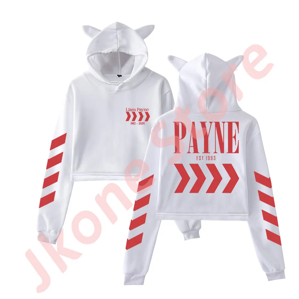 RIP Liam Payne Tribute Logo Merch Pullover Female Cat Ears Hoodie Long Sleeve Top Women's Clothes