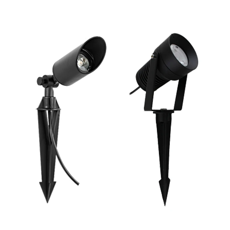 Faretto da giardino paesaggio esterno impermeabile IP65 pressofusione di alluminio nero GU10 Spike Light per esterni