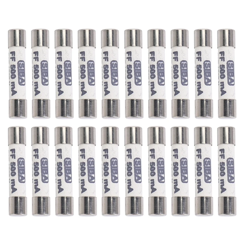 New10x 1000V 500MA 6.3 X 32Mm White Ceramic Fuse For Multimeter