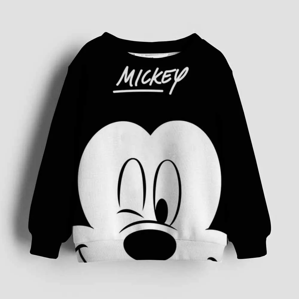 Bluza Disney Mickey Mouse, modna odzież dziecięca na co dzień, nowa jesienna odzież, chłopięca i dziewczęca kreskówka z długim rękawem