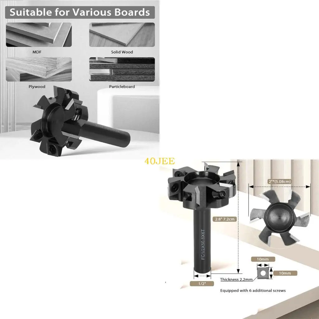 

40JE High Efficiency Milling Cutter Suitable For Wood Plastic Composite Materials With Replaceable Inserts And Heat Treated