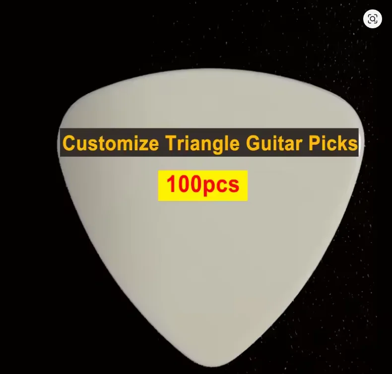 

Customize 1.2mm white triangle celluloid guitar picks 1000pcs