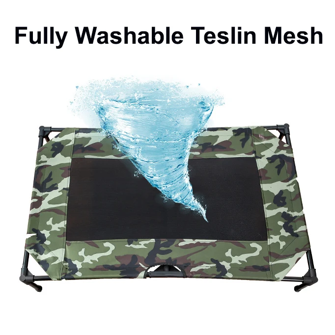 Large Portable Raised Camping Bed for Dog and Cats Cooling Elevated Pet Cot Bed