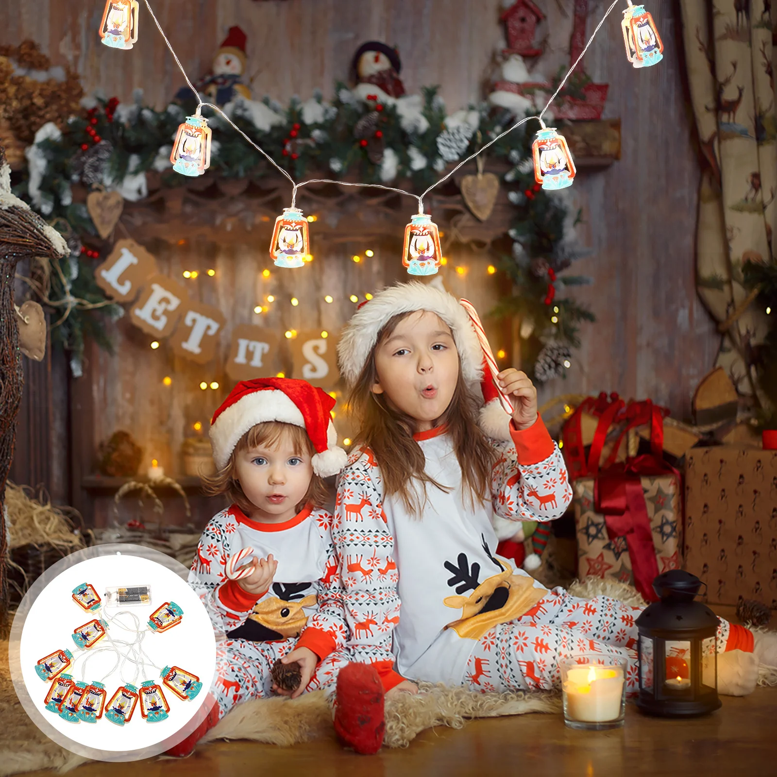 

1 Set Led Iron Craft Palace Lantern Light String For Christmas New Year Wedding Party Festival Home Decoration Holiday Lighting