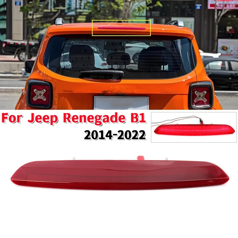 

Black/Red Shell Car High 3rd Brake Light Signal Stop Lamp for Jeep Renegade B1 2014-2022
