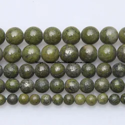 Natural Stone Green Lapis Lazuli Round Beads 15