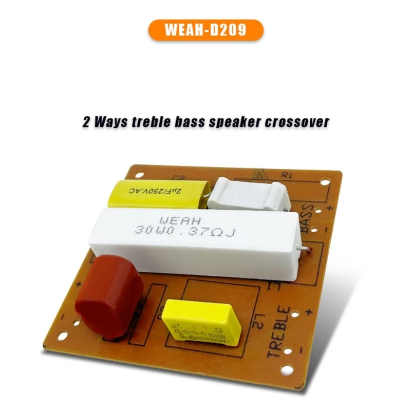 2 Way Speaker Frequency Divider Module Treble Bass Hi-Fi Filter Distributor Board for DIY Speaker