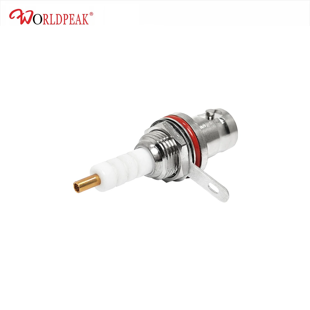 Free shipping 3000V 5Pcs BNC Female Bulkhead Straight Solder Connecor Adapter