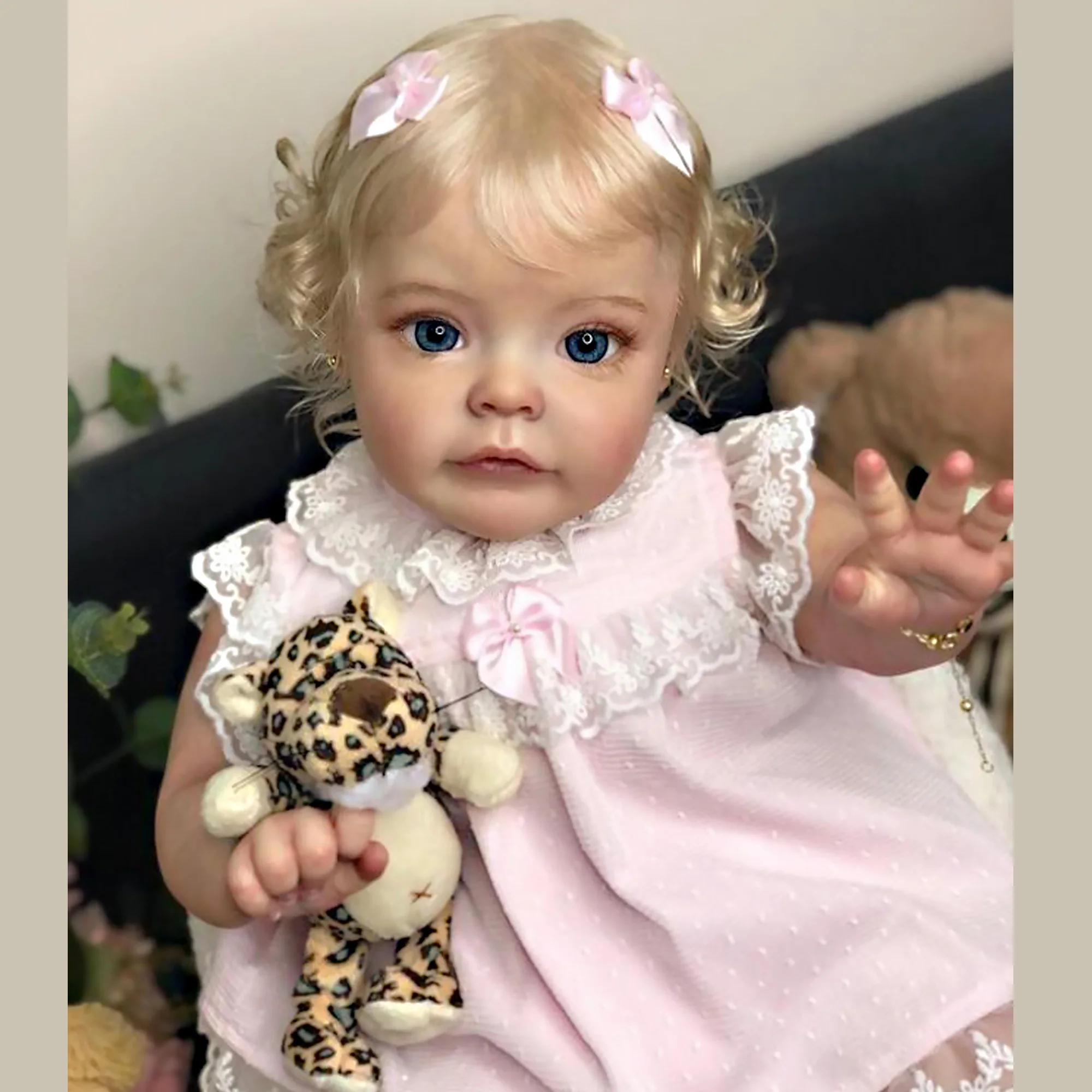 Sue-sue Bebé Reborn Dolls 18 Inch 3D Painted Lovely Princess Baby With Rooted Hair Doll Toys Muñecas Para Niñas