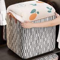 Portable Waterproof Storage Bag Large Capacity Zipper Clothes Organizer Duvet Bin Closet Storage Box for Travel Moving