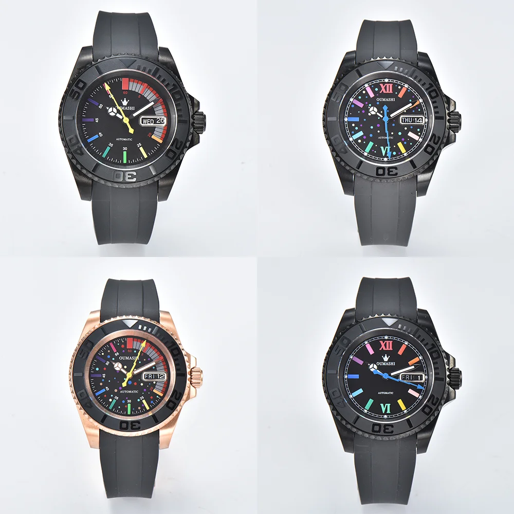 Relojes con logotipo personalizado para hombre, 30 estilos, reloj automático de lujo de primeras marcas para hombre, reloj de pulsera con calendario de cristal de zafiro AR