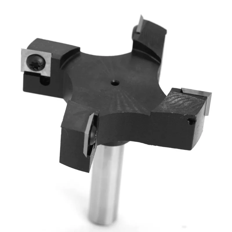 1 pc 12“ Shank 4 Flutes Insert-Style Spoilboard CNC End Mill Precision Face Milling Cutter Router Bit For Woodworking Tools