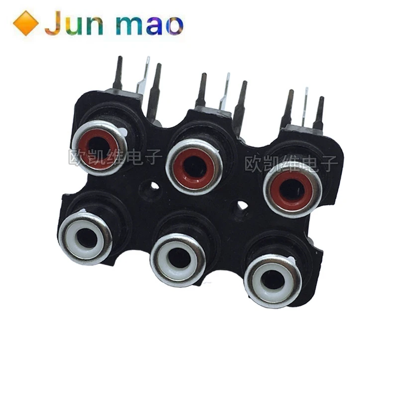 2 Stuks 1-Gat 2-Gat 4-Gat 6-Gat Lotus Socket Rca Socket Audio Socket av Signaal Audio Socket Plug