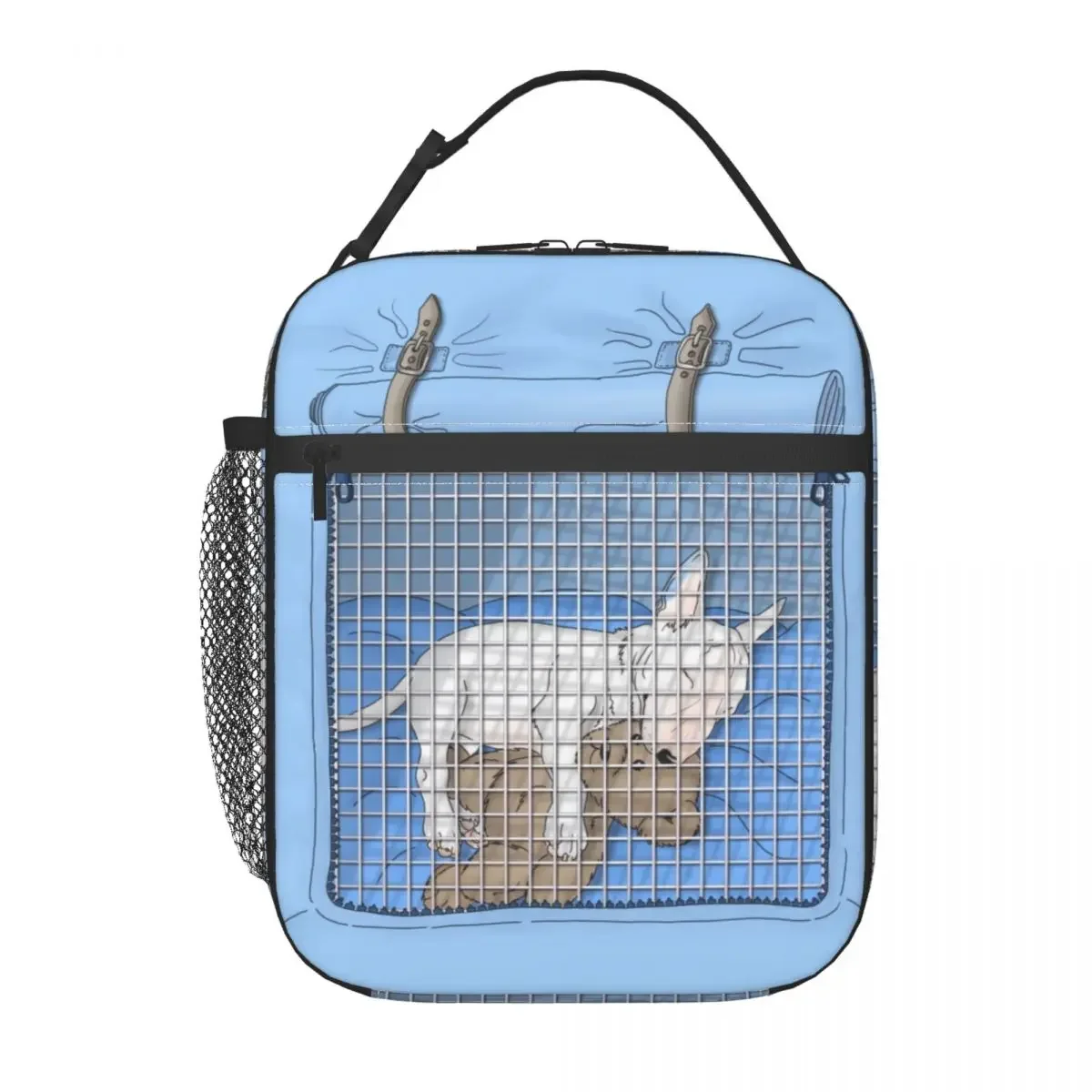 Cute Bull Terrier Thermal Insulated Lunch Bag Women Puppy Dog Resuable Lunch Tote for Work School Travel Multifunction Food Box