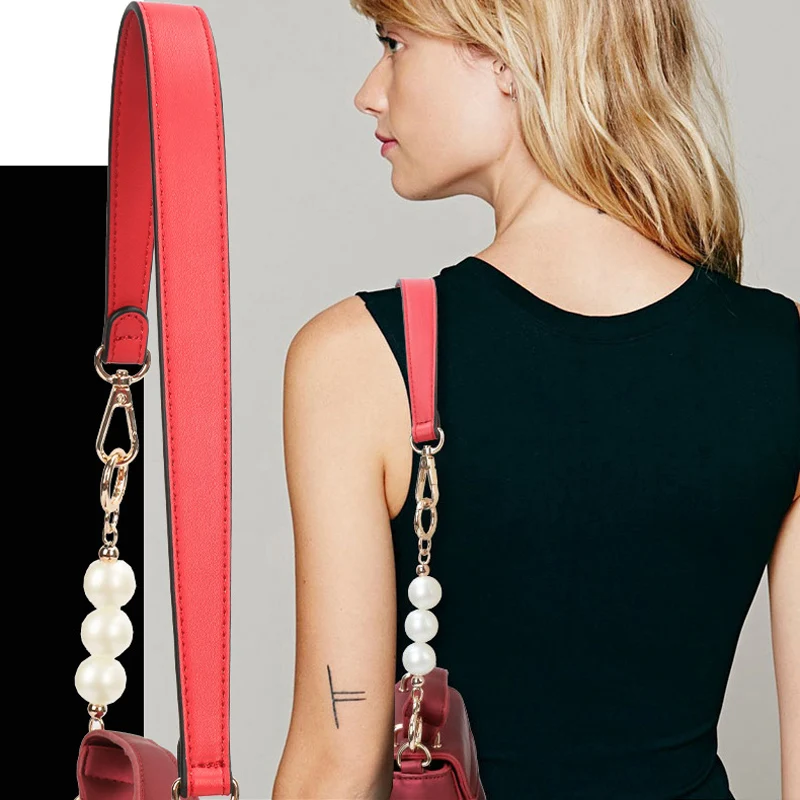กระเป๋าสะพายไหล่ผู้หญิงสายคล้องไหล่หนัง PU สายคล้องมือแฟชั่นลูกปัดอุปกรณ์เสริมใต้วงแขนมือถือสายสั้น