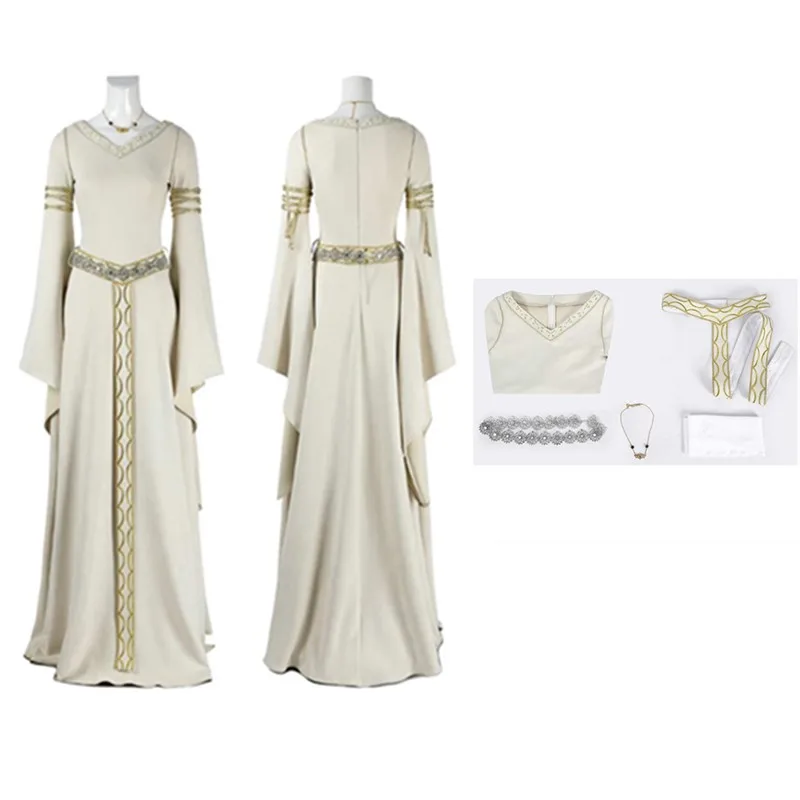 

Eowyn Cosplay Costume Disguise Adult Women Dress Belt Necklace Outfits Halloween Carnival Party Suit