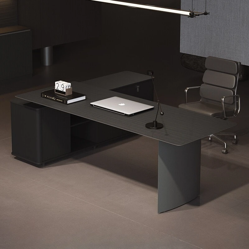 

Роскошный офисный стол в скандинавском стиле, французский креативный дизайнерский стол Boss L-образной формы, офисная мебель для продвинутого приема, безопасность FYOD
