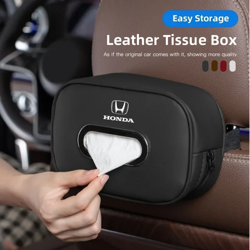 Porte-boîte à mouchoirs pour voiture, sac de rangement de mouchoirs pour intérieur de voiture, pour Honda CR-V Civic Accord HR-V City Fit Pilot WR-V Passport BR-V