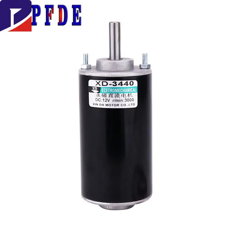 XD-3440 12V 24V 50W DC High Speed Motor Can Adjust Speed CW CCW High Torque Suitable for Mower Micro Motor 3000/6000RPM