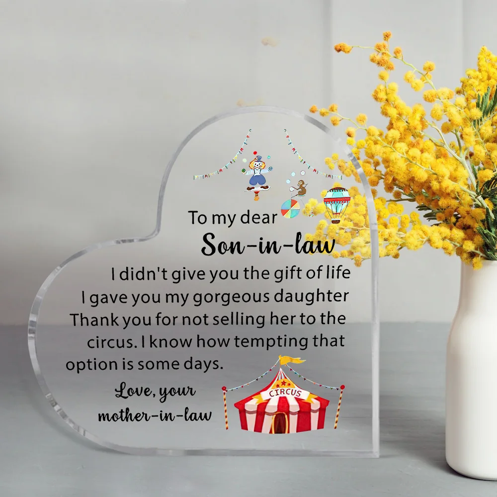 الاكريليك على شكل قلب الابن في القانون هدية عيد ميلاد هدية عيد الميلاد، عيد الشكر، هدايا السنة الجديدة ديكور غرفة المعيشة ديكور المنزل