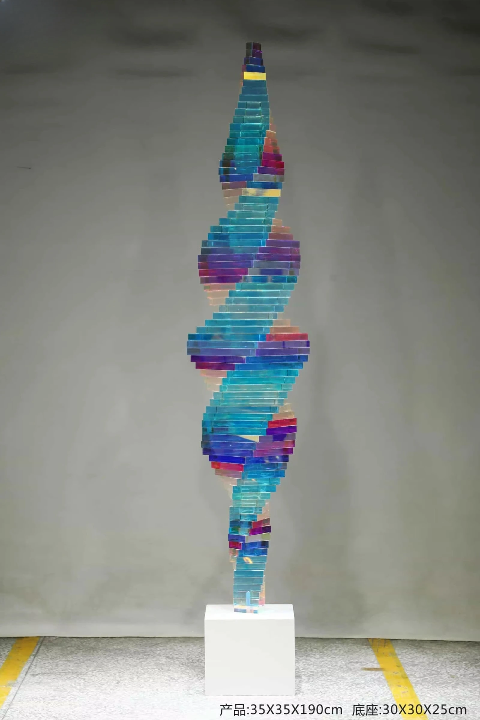 فن نحت الراتنج المصنوع يدويًا من الأكريليك، عرض على شكل مكدس على شكل ملاك، ردهة الفندق وديكور الفيلا المنزلية #6