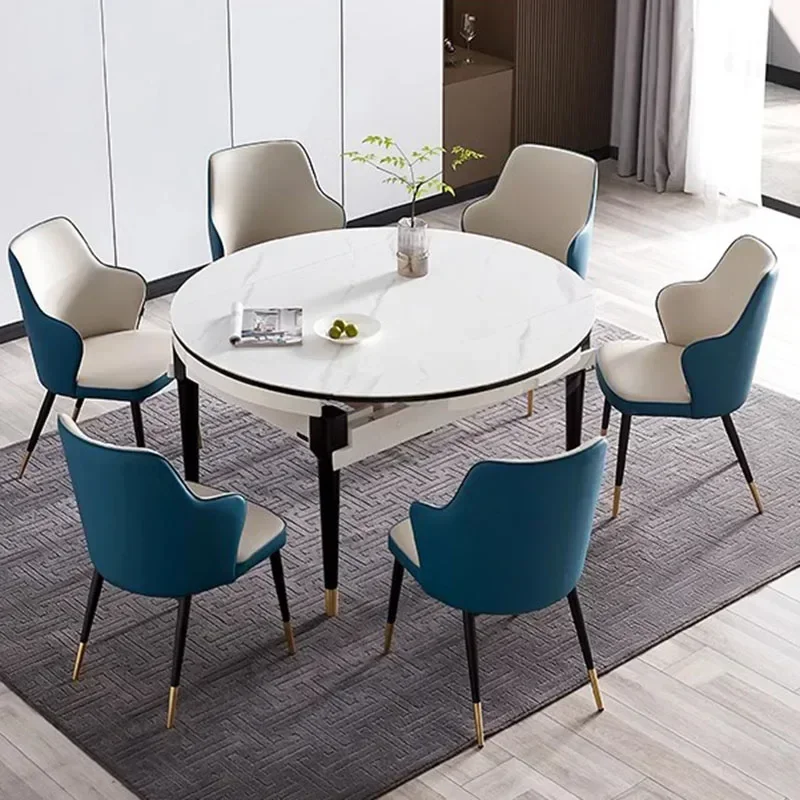 

Design Waterproof Dining Table Round Luxury Space Savers Relaxing Dining Table Nordic Minimalist Mesas De Jantar Home Furniture