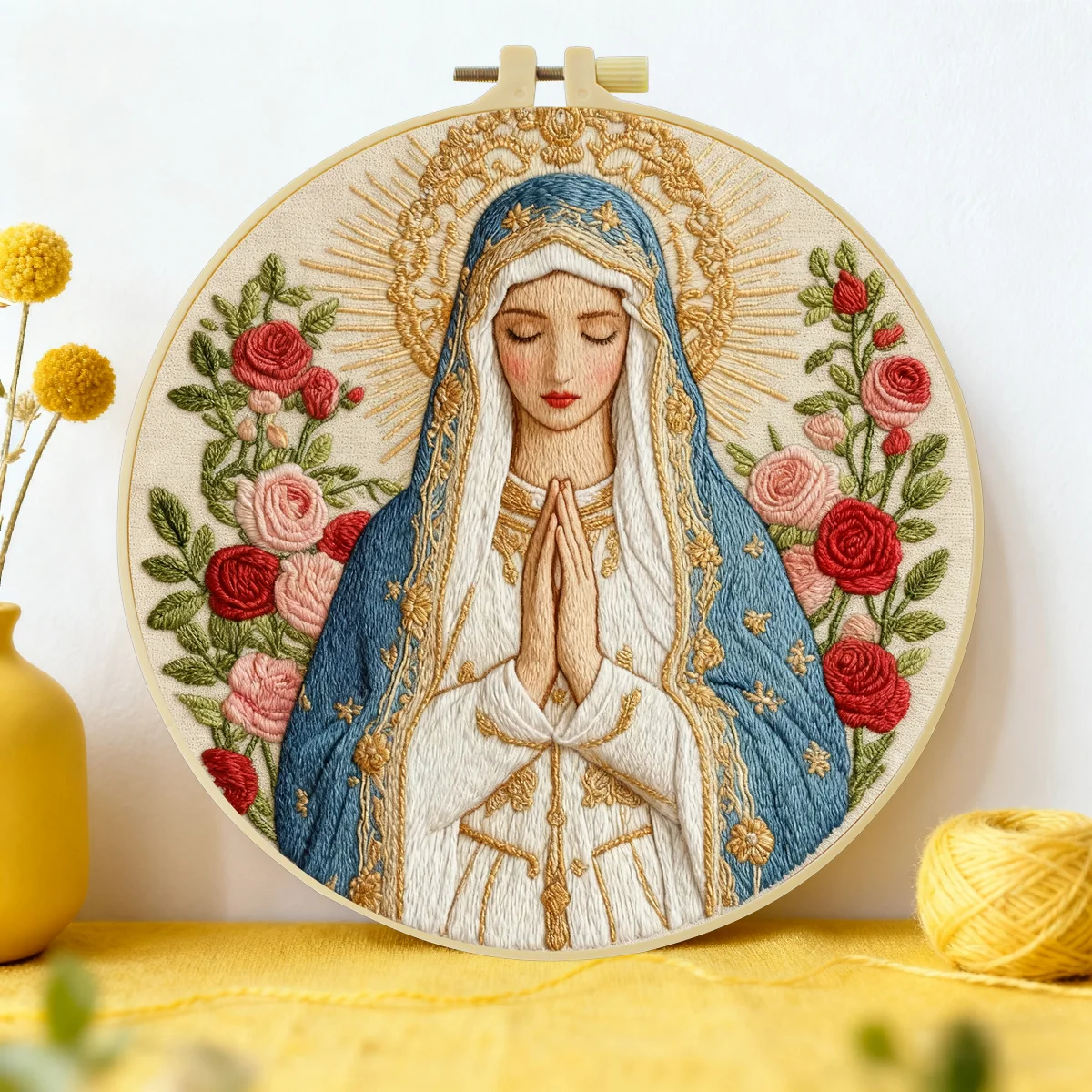 1pc 20X20CM/15X15CM 7.87/6.3inch Religion Embroidery Starter Kit DIY kit DIY embroidery kit manualidades Sewing Art
