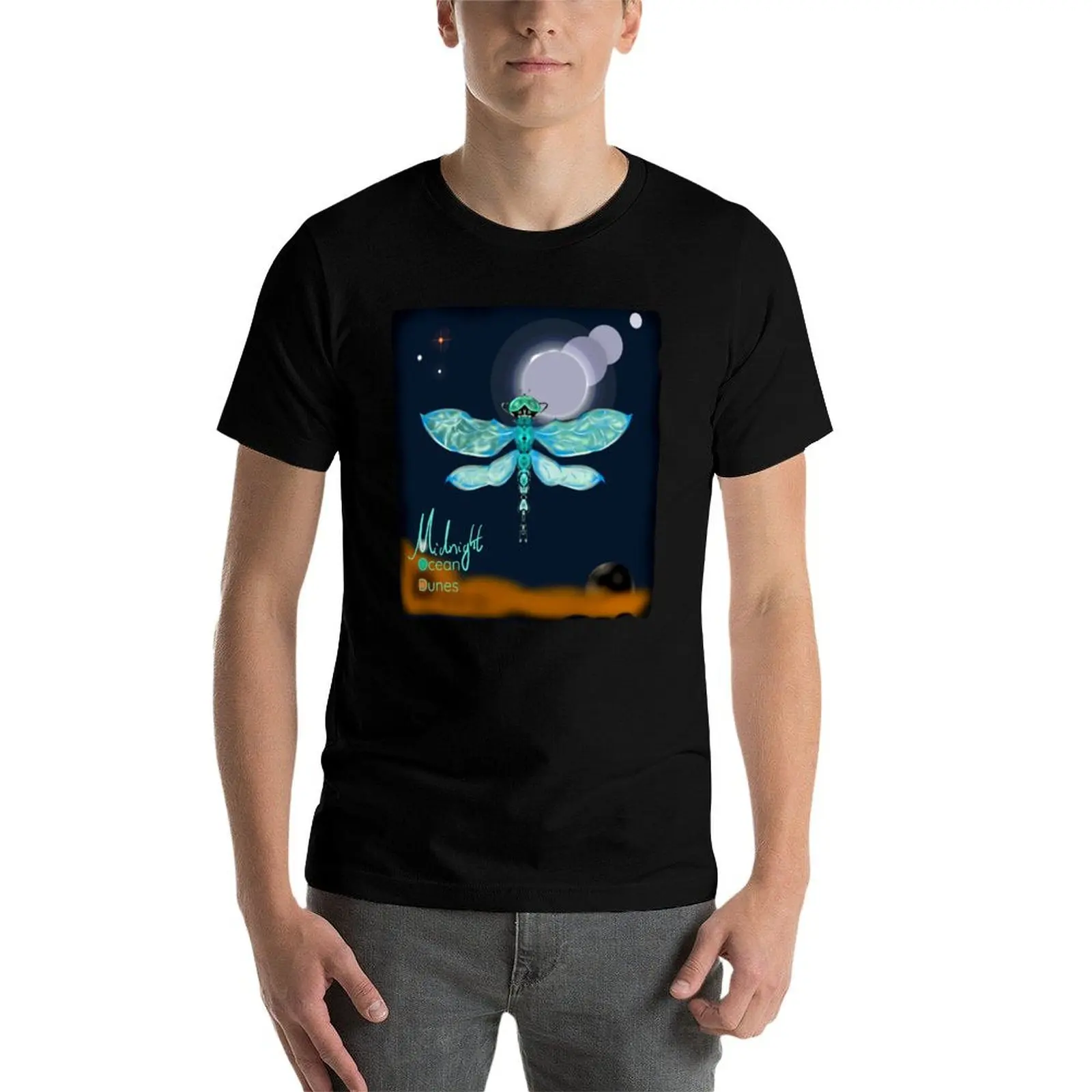 

Dragonfly Astral Desert (Midnight Ocean Dunes) ... T-Shirt man t shirts for men casual t shirts for man pack cotton T-Shirt
