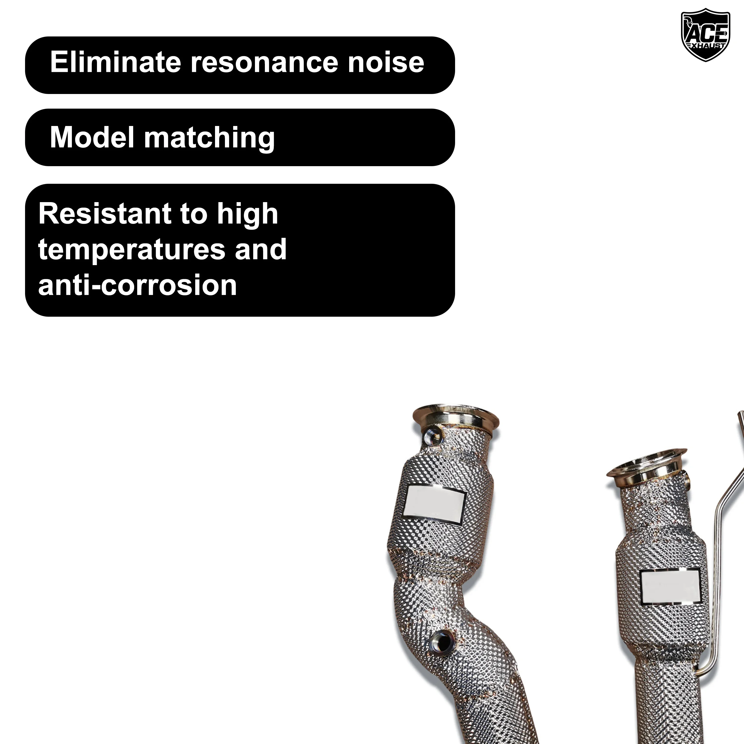 ACE Auspuff-Downpipe für BMW X3M F97 X4M F98 S58 3.0T Hochleistungs-Auspuffrohr mit Hitzeschild SUS304 Auspuffanlage mit OPF – Detail 6