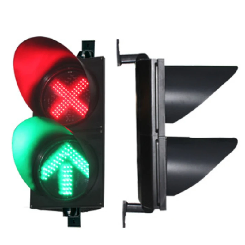 Traffic Signal Light IP65 toll station signal lamp PC housing 200mm red cross green arrow traffic light beacon lighting