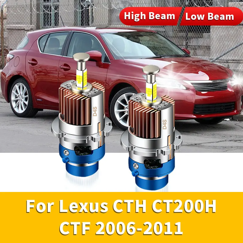 

2Pcs For Lexus CTH CT200H CTF 2006-2011 LED Canbus No Error Headlights HID Plug & Play High Low Beam Lamp HID Bulbs 32000LM